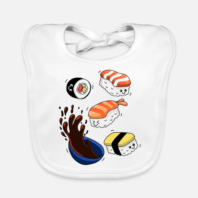 J’adore les sushis Bavoir bio Bébé