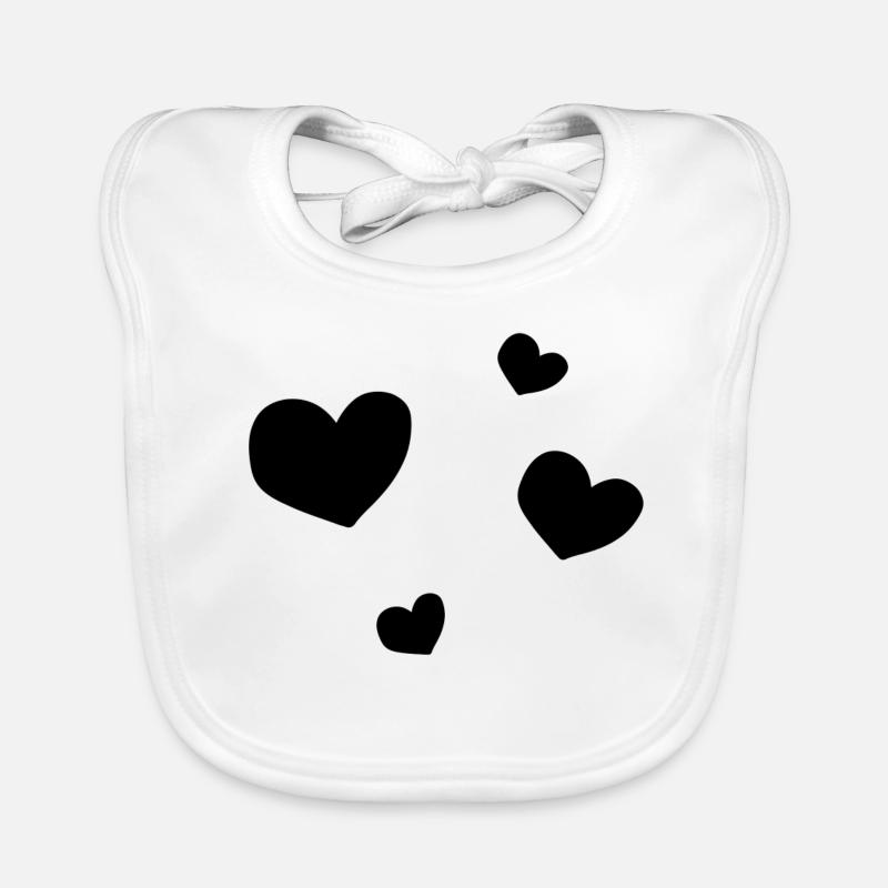 Cœur coeur Bavoir bio Bébé