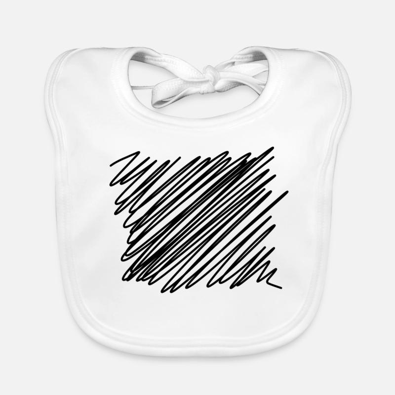 Draw lines Organic Baby Bibs