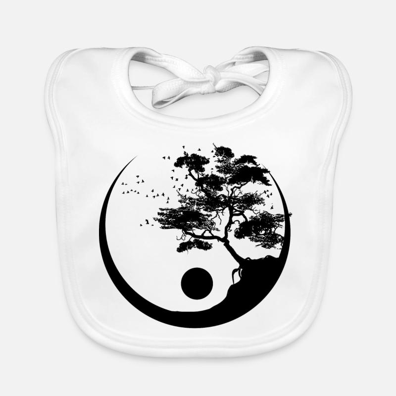 Baum Ying Yang Baby Bio-Lätzchen
