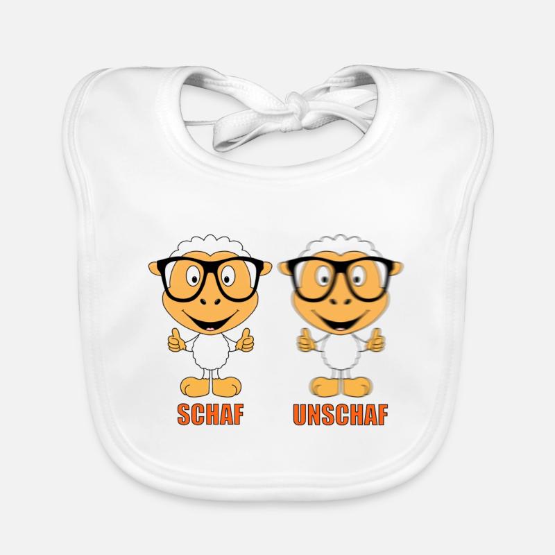 SCHAF - UNSCHAF - BRILLE - SEHTEST - OPTIKER - FUN Baby Bio-Lätzchen