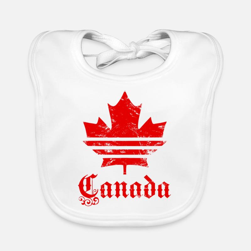Canada flag Organic Baby Bibs