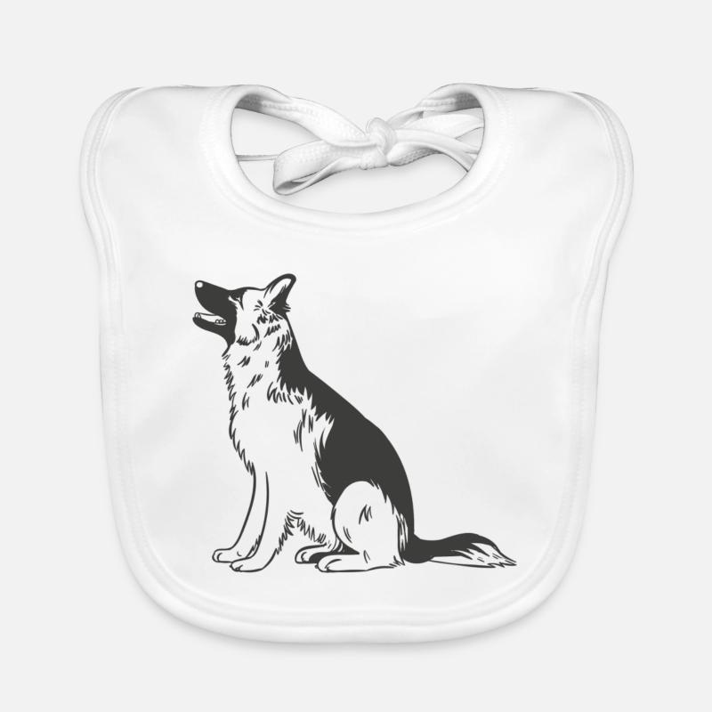 German Shepherd Organic Baby Bibs