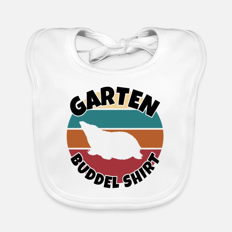 Garten Buddeln Maulwurf Gartenarbeit - Baby Bio-Lätzchen - Weiß