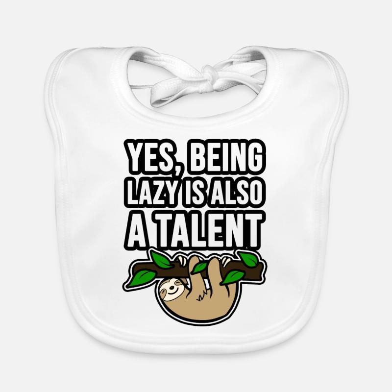 Talent? Lazy as a sloth Organic Baby Bibs