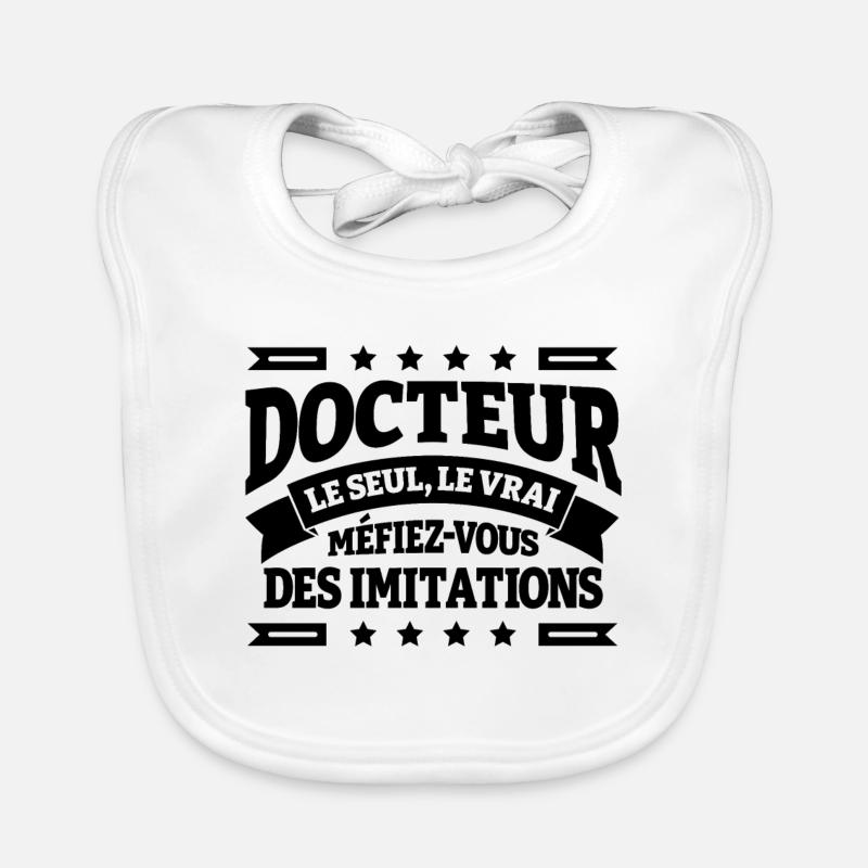 DOCTEUR LE SEUL LE VRAI - Bavoir bio Bébé - blanc