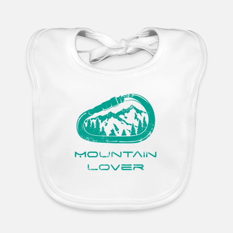 Mountain-loving carabiner Organic Baby Bibs