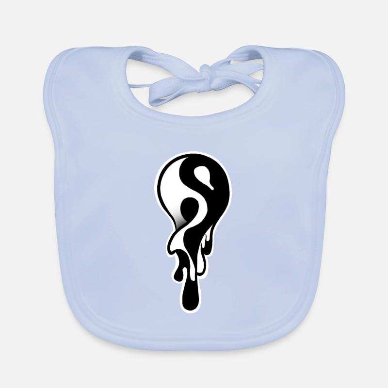 Yin and Yang dripping Organic Baby Bibs