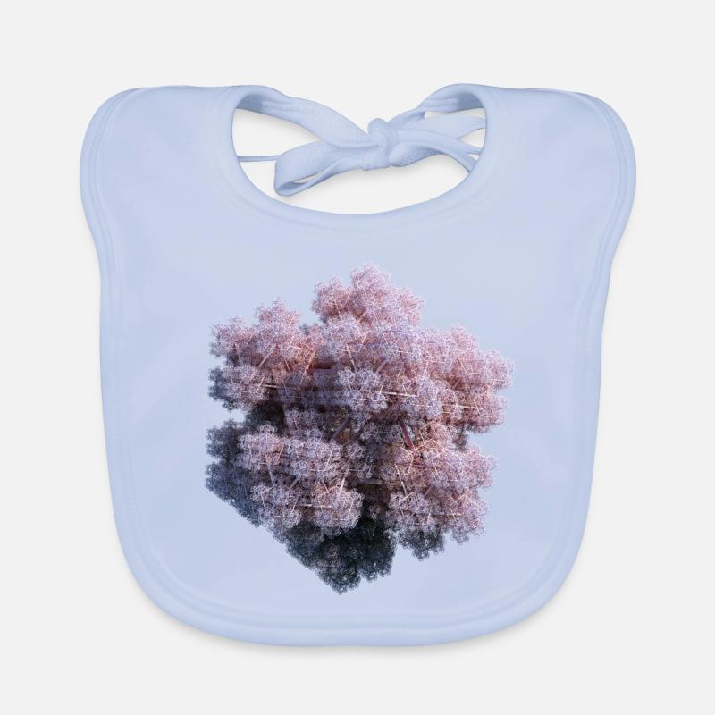 Fractales blanches Bavoir bio Bébé