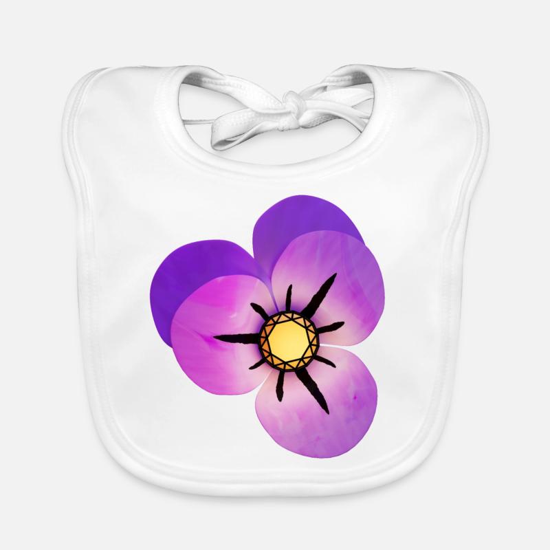 Magic Violet Petals Organic Baby Bibs