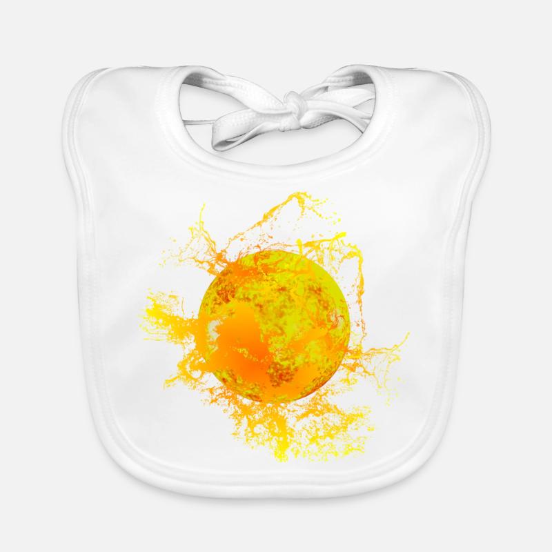 Soleil avec éclaboussures de peinture Bavoir bio Bébé