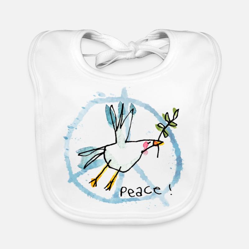 Peace / Peacemöwe / Light Edition Baby Bio-Lätzchen