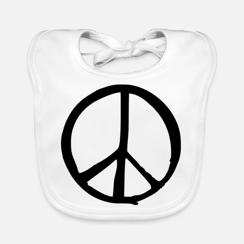 Peacezeichen Baby Bio-Lätzchen