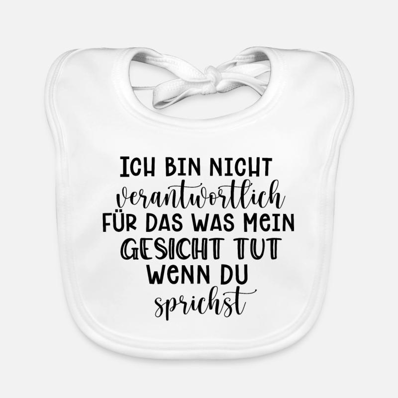 Ich bin nicht verantwortlich - Baby Bio-Lätzchen - Weiß