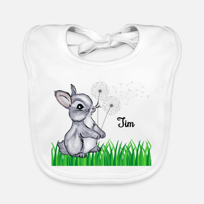 Hase Name Geschenk Tim Baby Bio-Lätzchen