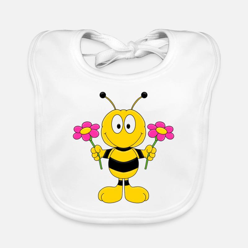 BIENE - BLUMEN - BIENCHEN MIT BLÜMCHEN Baby Bio-Lätzchen