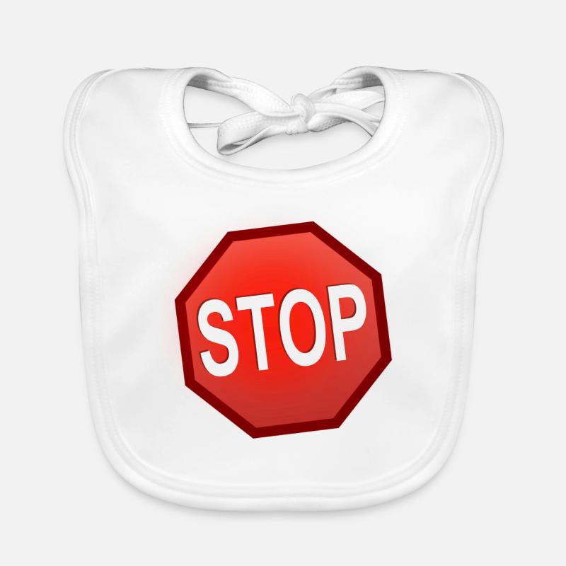 Stop Schild Baby Bio-Lätzchen