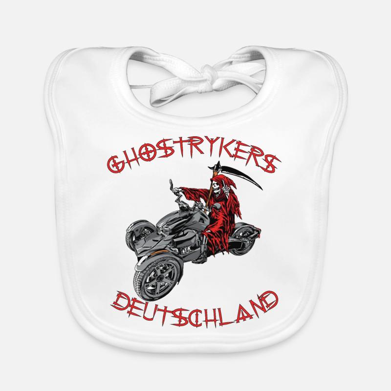 Ghostryker Germany Red Organic Baby Bibs