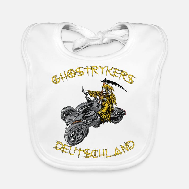 Ghostryker Allemagne Jaune - Bavoir bio Bébé - blanc