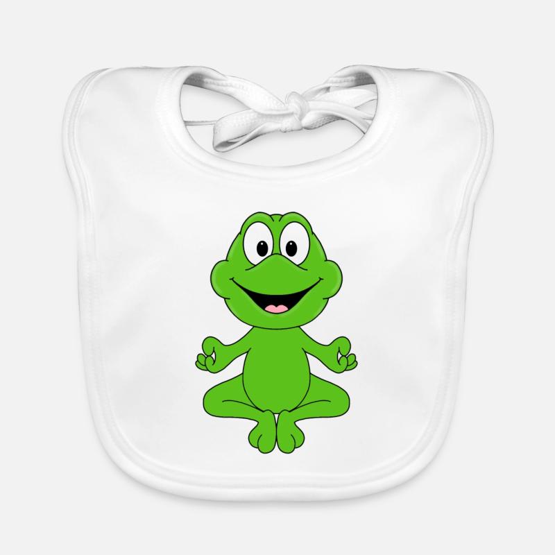 FROSCH - YOGA - PILATES - TIER - TIERISCH Baby Bio-Lätzchen