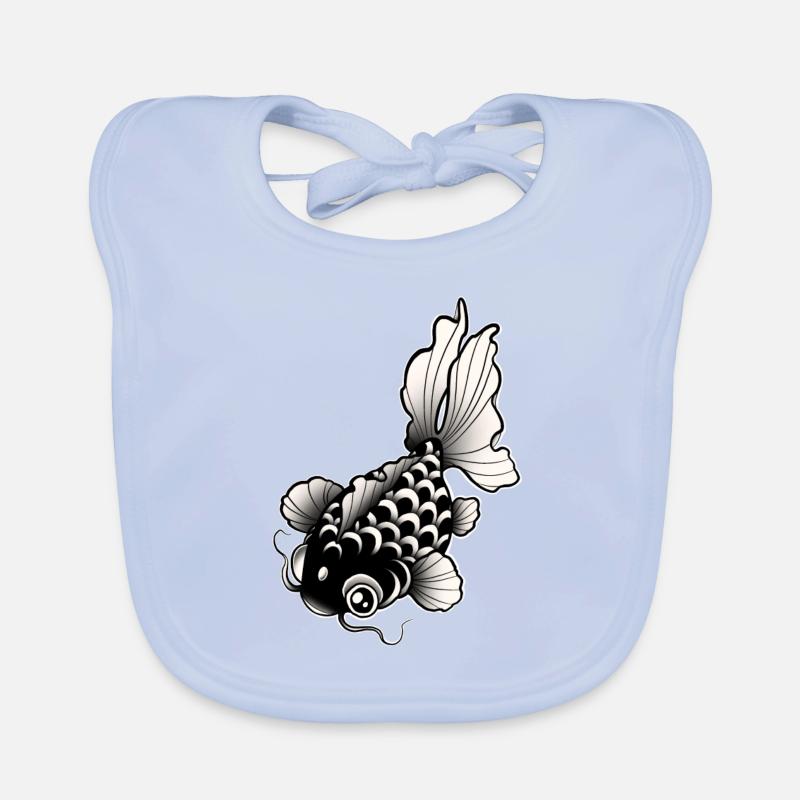 Fish style tattoo / tattoo art Organic Baby Bibs