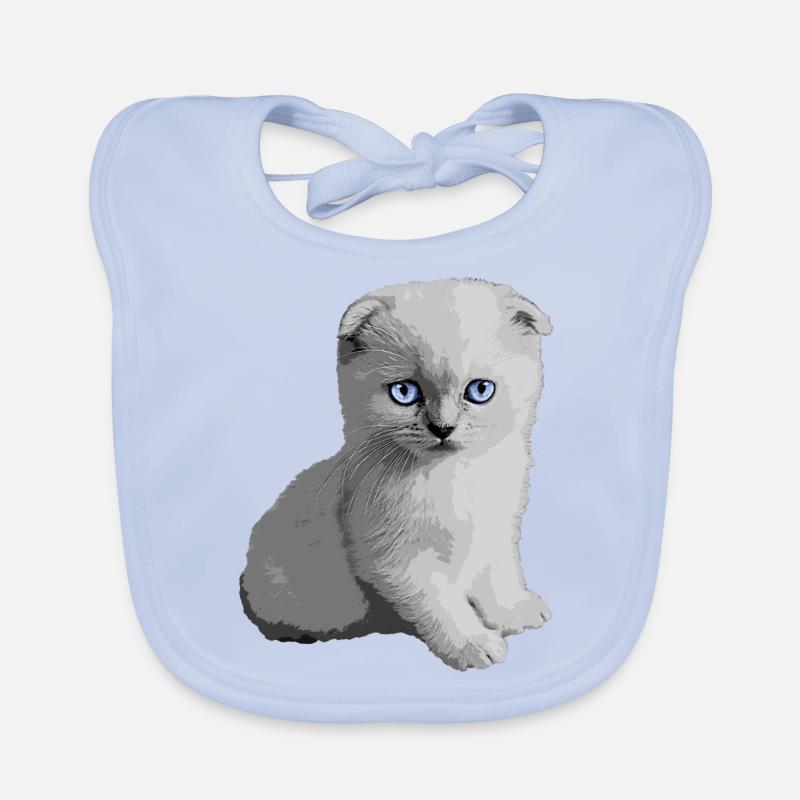 Cute Kitty Kitten Organic Baby Bibs