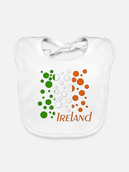 Ireland - Baby Bio-Lätzchen - Weiß - Vorne