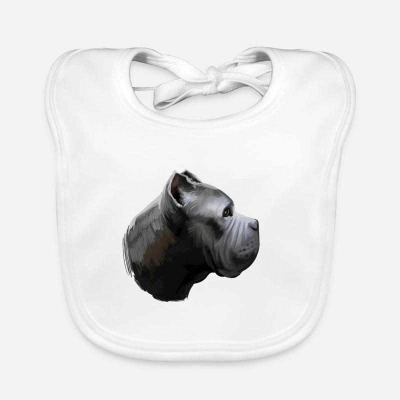 Cane Corso Dog Aquarelle Illustration Bavoir bio Bébé