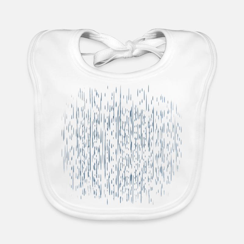 Rain Drops Pattern Organic Baby Bibs