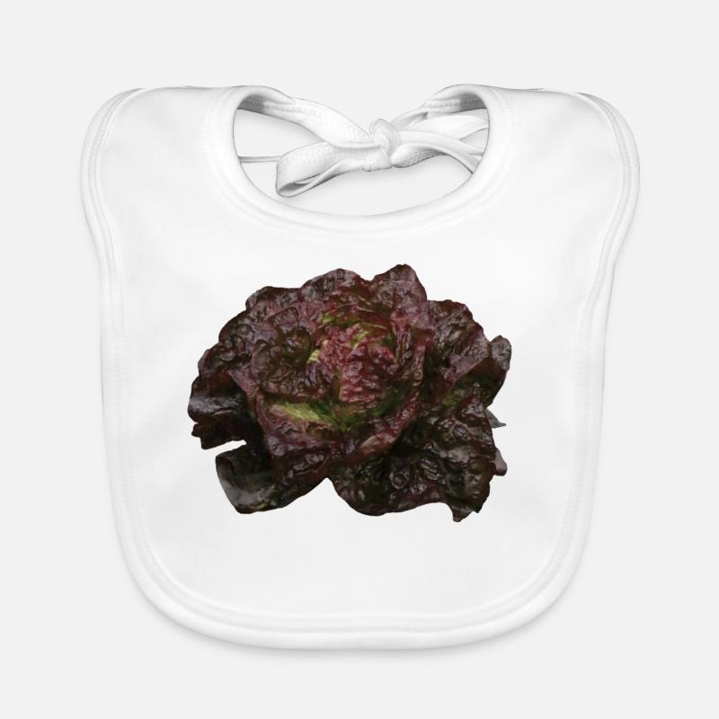 Lettuce head red Organic Baby Bibs