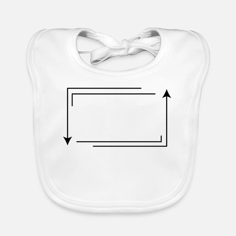 Cadre de flèche Décoration de forme rectangulaire Bavoir bio Bébé