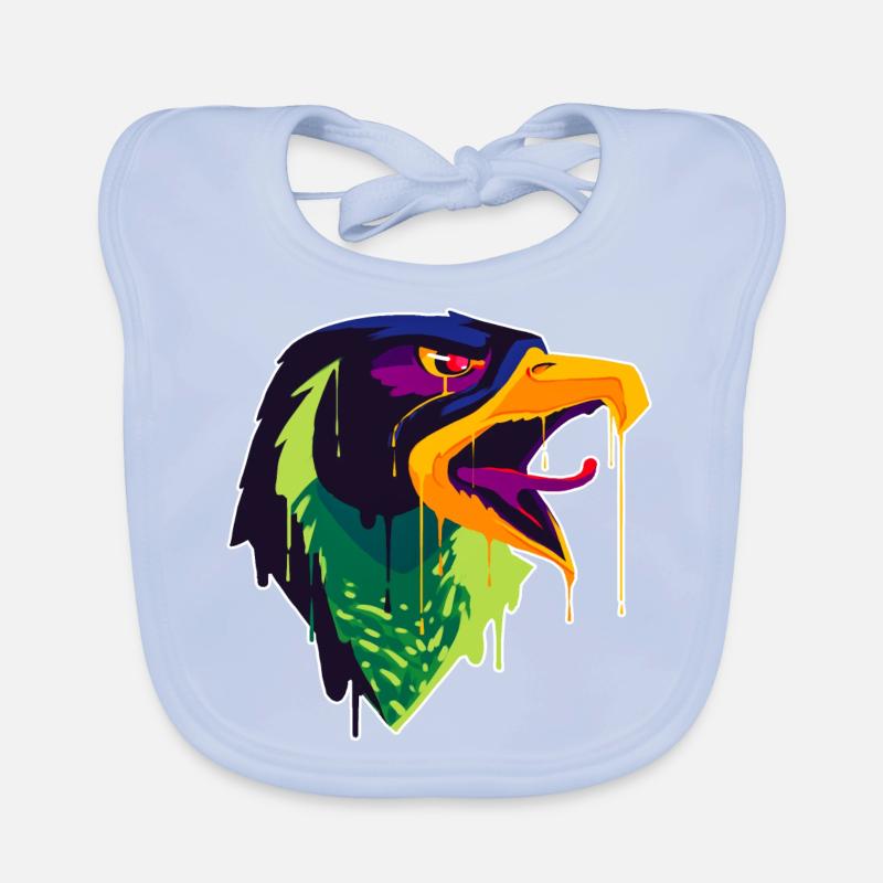 A Beautiful and Fun Griffin Eagle Design Organic Baby Bibs