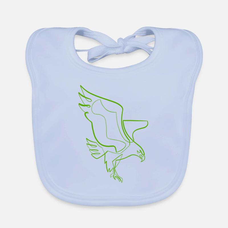 Eagle einzeilig / einzeilig Baby Bio-Lätzchen