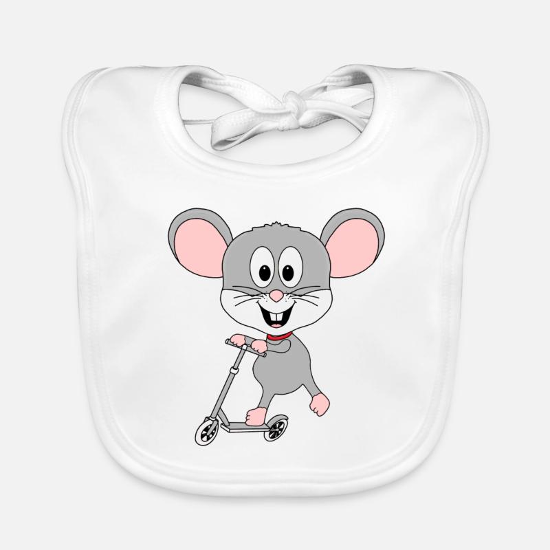 ROLLER - MAUS - KIND - BABY - TIER - TIERISCH Baby Bio-Lätzchen