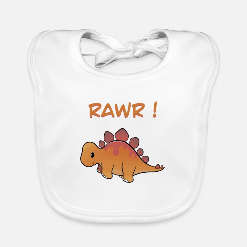 Dinosaure mignon RAWR ! Bavoir bio Bébé