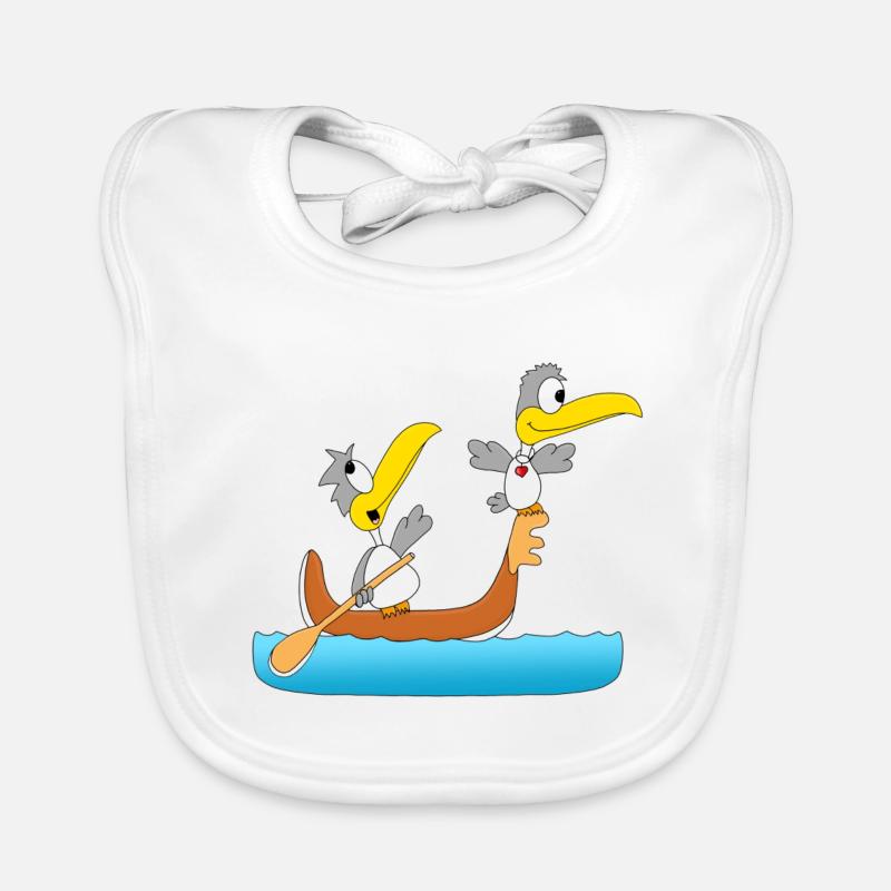 MÖWEN - BOOT - SCHIFF - GONDOLIERE - LIEBE Baby Bio-Lätzchen