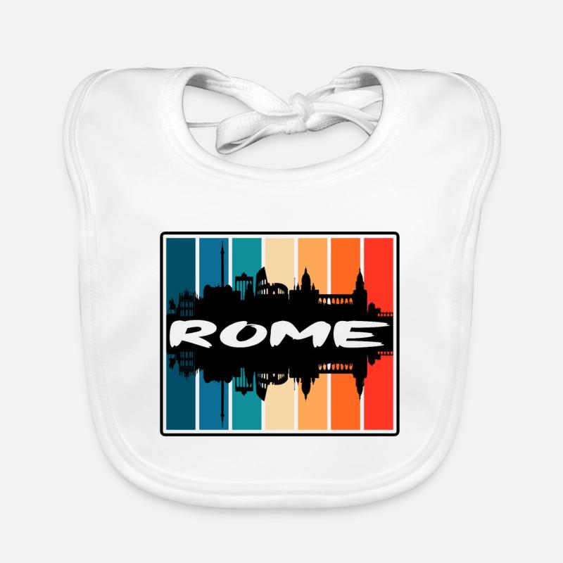 Rom Italien Skyline Silhouette Reise Souvenir Baby Bio-Lätzchen
