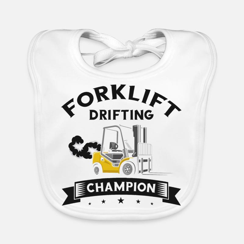 Warehouse drivers and warehouse workers for forklifts Organic Baby Bibs