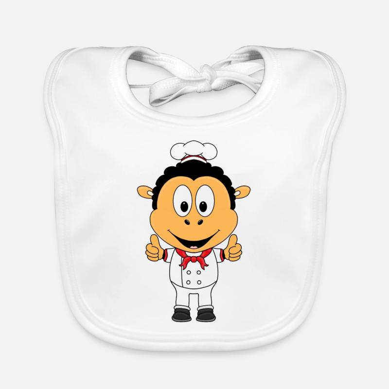 SCHWARZES SCHAF - KOCH - BÄCKER - BERUF Baby Bio-Lätzchen