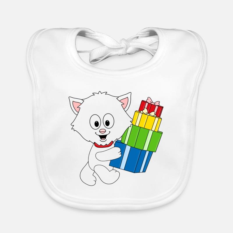 KATZE - GESCHENKE - WEIHNACHTEN - TIER - TIERISCH Baby Bio-Lätzchen