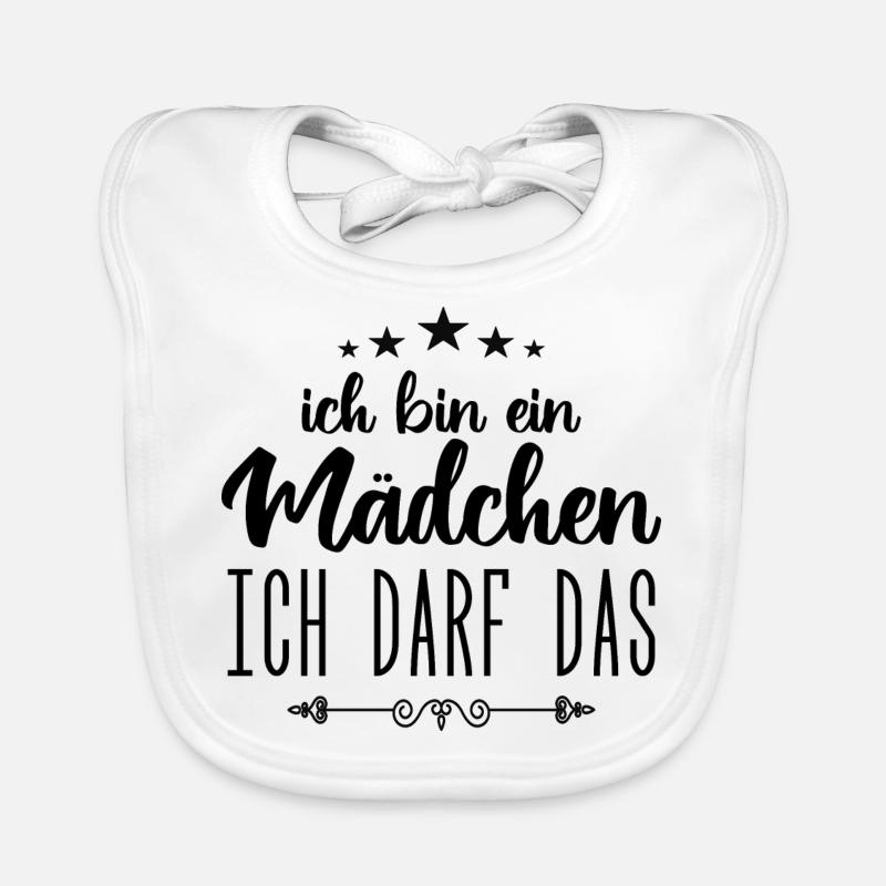 Baby Mädchen Ich darf das, ich bin ein Mädchen !!! Baby Bio-Lätzchen