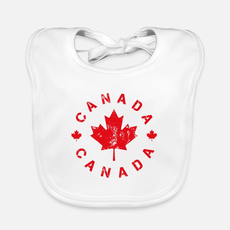 Canada Round Logo Organic Baby Bibs