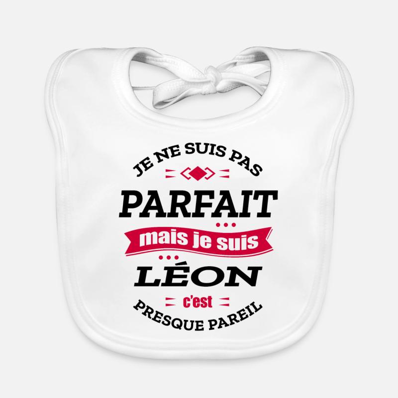 LÉON PARFAIT - PRENOM LÉON Bavoir bio Bébé