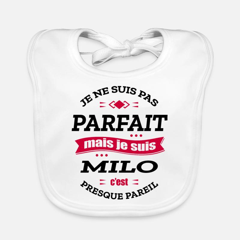 MILO PARFAIT - PRENOM MILO Bavoir bio Bébé