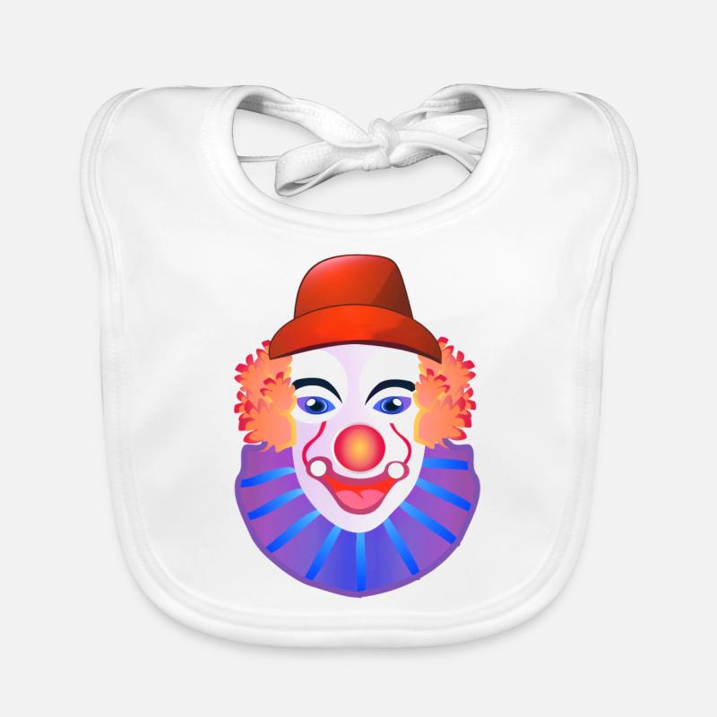 Carnaval Costume Clown Face Carnaval Bavoir bio Bébé