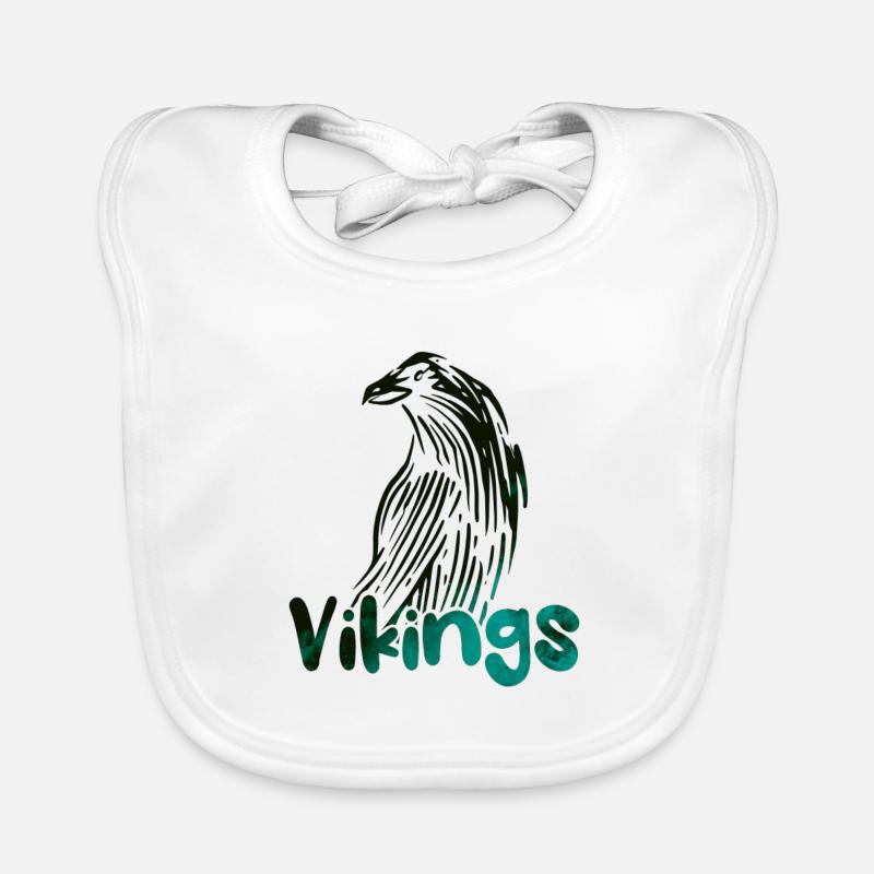 Corbeau logo Vikings Bavoir bio Bébé