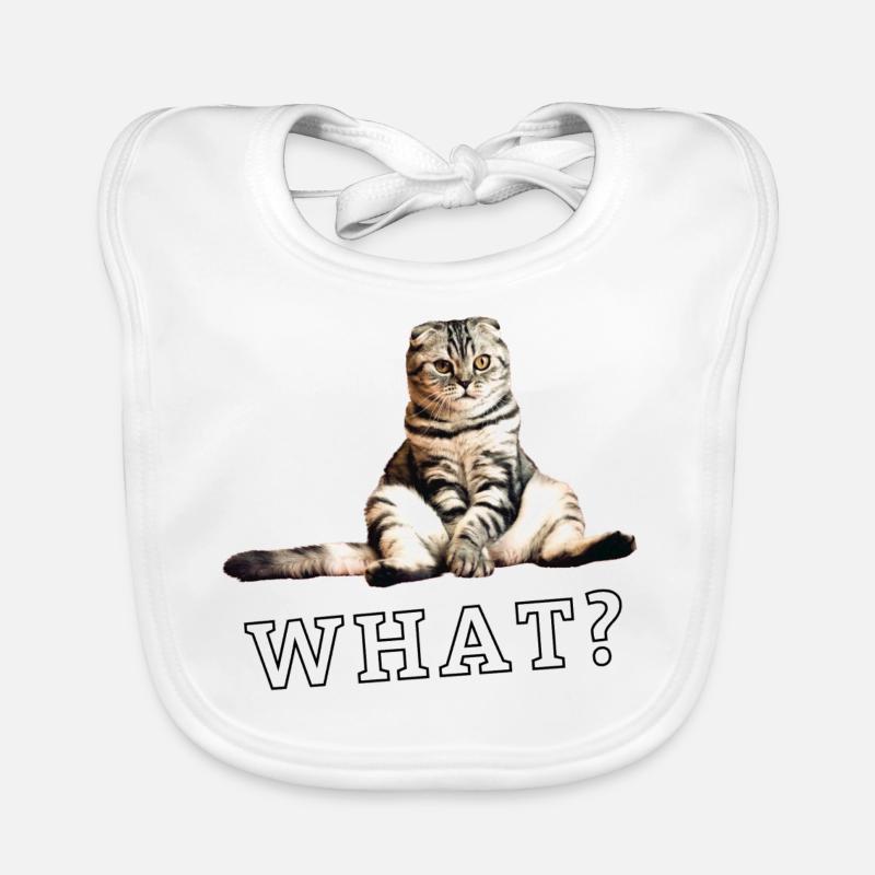 Chat – Quoi? Bavoir bio Bébé