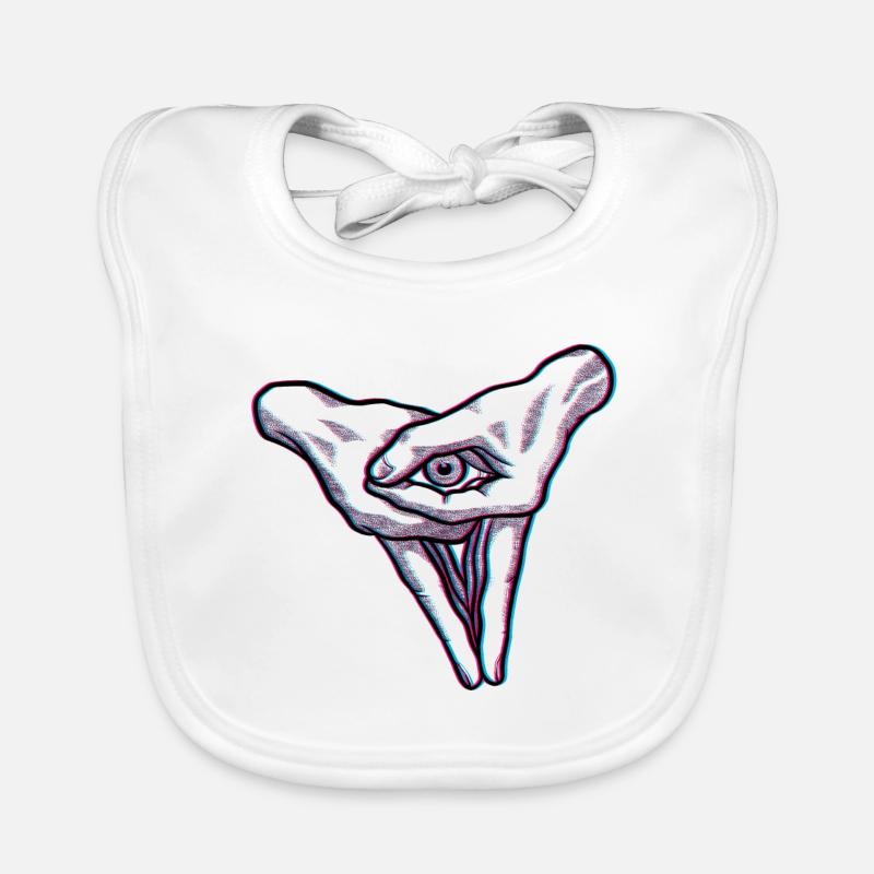 Eye blurred effect Organic Baby Bibs