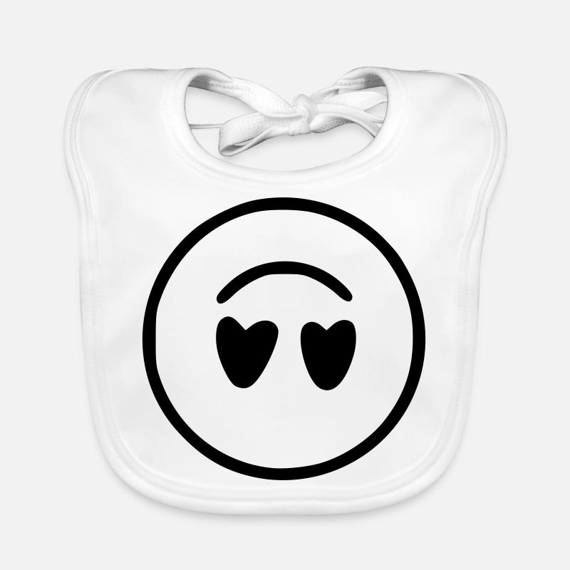 Emoji sketch upside down black Organic Baby Bibs