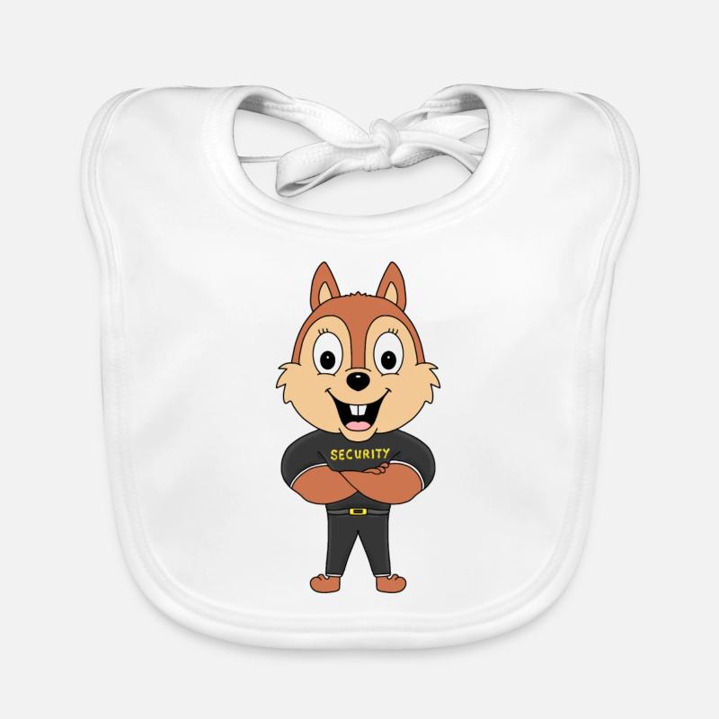 EICHHÖRNCHEN - SECURITY - TIER - TIERISCH Baby Bio-Lätzchen